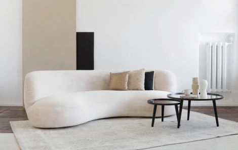 Диван Patti 2400 ОГОГО (арт.853226), (Мех/Белый)