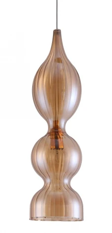 Подвесной светильник Crystal Lux Iris SP1 B AMBER (220V, на проводе, круглые)