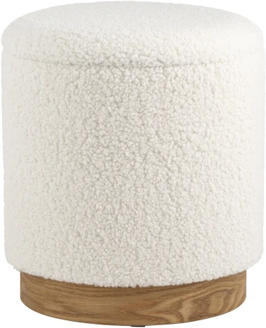 Пуф с ящиком Долли S тедди белый УТ000035336