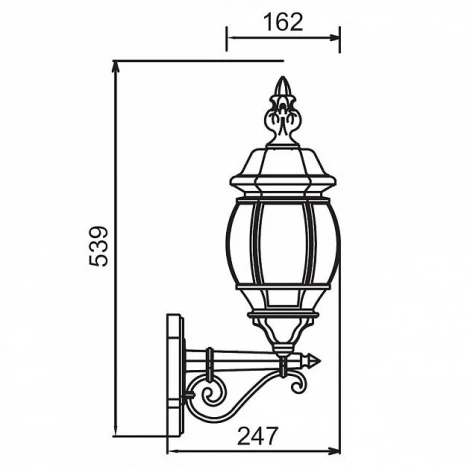 Настенный фонарь уличный Oasis Light 83401S Bl (220V, IP44)