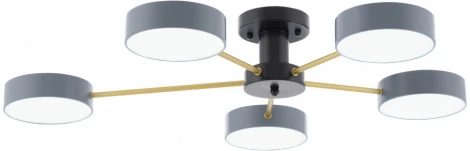 Потолочная люстра светодиодная на штанге Arte Milano Ferrara 252006/5 Bk/Gr (220V, круглые)