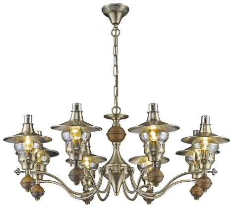 Подвесная люстра Velante 305-503-08 (220V, дуб, на цепи)