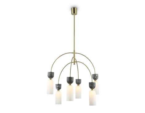 Потолочная люстра на штанге с мрамором Ambrella Ceramo Modern LH53333