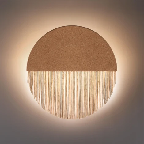 Настенный светильник светодиодный Odeon Light Cork 7073/8WL бежевый/пробка/нити/металл IP20 LED 8W 232Лм 3000K 220V (круглые)