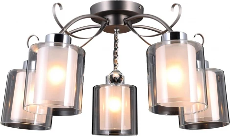 Потолочная люстра Natali Kovaltseva Mystery 75094/5C STAIN NICKEL