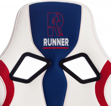 Кресло RUNNER кож/зам/ткань, белый/синий/красный, 36-01/10/08 Tetchair 12266