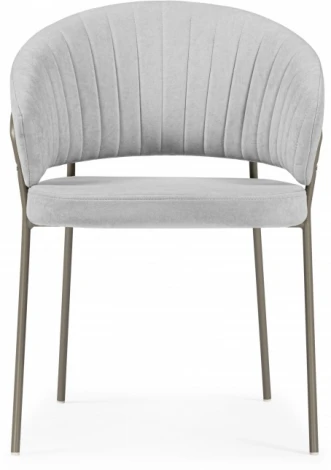 Обеденный стул Лео Woodville (Металл,Велюр/Серый,Капучино) арт.615186
