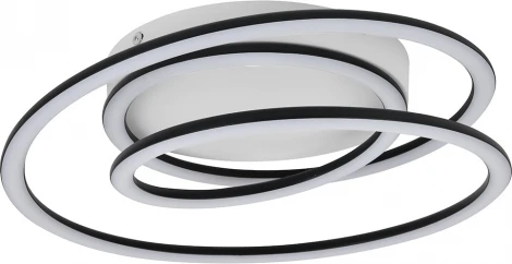 Потолочная люстра светодиодная Escada Spiral 626/A LED 70Вт, 3000-6400K, Ra>80, плавная регулировка мощности, изменение цветовой температуры, ПДУ, металл/силикон, черный (регулировка яркости, 220V)