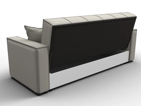 Диван-книжка Лига-067 (ДВП,Дерево/Пластик/Рогожка/Бежевый) Лига Диванов 129825