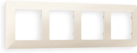 Рамка Ambrella Volt ALFA Line (Бежевый матовый) 4-ая AF110334