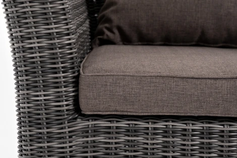 Лаунж-зона из искусственного ротанга, цвет графит 4SIS Капучино KS3C2T-4-SET graphite
