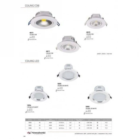 Встраиваемый точечный светильник Nowodvorski Downlight Cob 6970