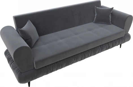 Диван-книжка Лига-045 (Серый/Велюр) Лига Диванов арт.122328