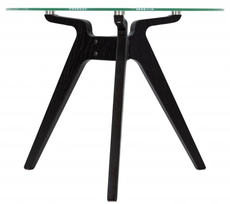 Стол журнальный Рилле 449 черный/стекло прозрачное Mebelik 009586