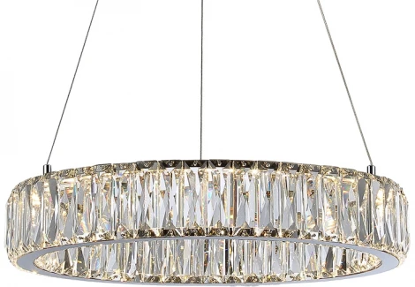 Подвесной светильник Newport 8240 8240/40 chrome (LED, 220V, хрусталь, на тросе, кольцо)