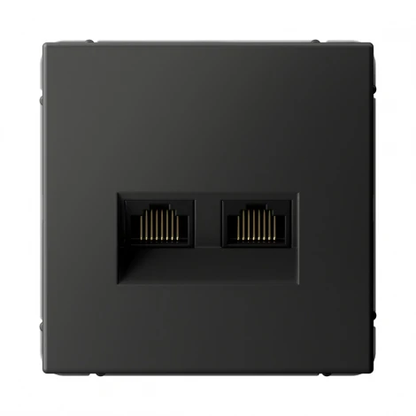 Розетка Ethernet RJ-45 двойная (базальт) Systeme Electric GAL001488