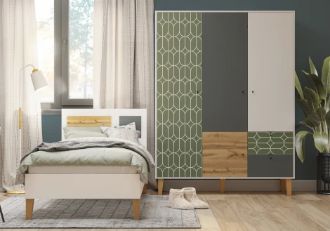 Шкаф Овалы 149, Белый шёлк МАМА STORY 102088