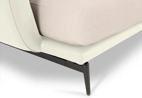 Диван Ispani угловой правый ОГОГО (арт.803478), (Ткань,Экокожа/Белый)