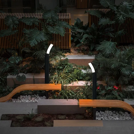 Уличный наземный светодиодный светильник Escada Dravite 30002G/02LED 11Вт, металл/пластик, черный