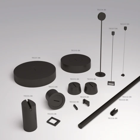 Наконечник для трека-ремня с возможностью перегиба ремня Denkirs Belty Base TR5519-BK