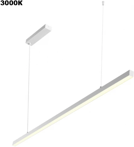 Подвесной линейный светильник светодиодный диммируемый Novotech Sotto 359441 белый LED 48W 220V (Умный дом, Алиса, голосое управление) (регулировка яркости, на тросе)