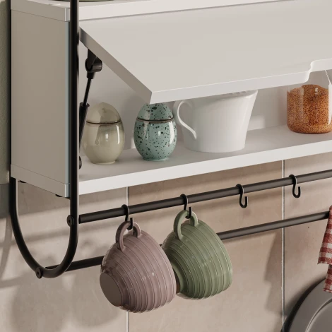 Шкаф настенный HOLI KITCHEN SHELF LEVE (ЛДСП/Белый) арт.LEV00945