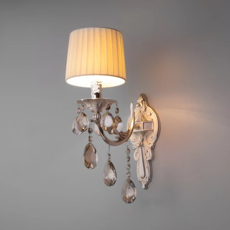 Бра Eurosvet Argenta 10098/1 серебро/тонированный хрусталь Strotskis