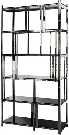 Стеллаж Garda Decor 13RXSH3052-SILVER (Хром/Хром,Черный)