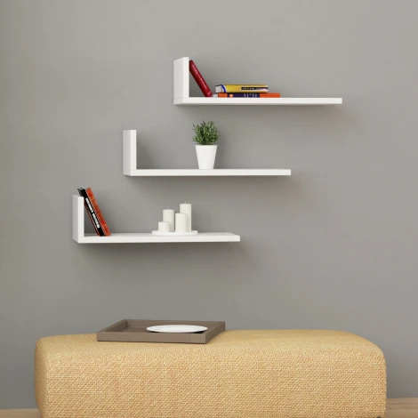Полка прямая L-MODEL SHELF LEVE (ЛДСП/Белый) арт.LEV00873
