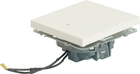 Выключатель одноклавишный с подсветкой (белый) Stekker Эмили 49863