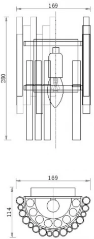 Настенный светильник Maytoni Coliseo MOD135WL-01BS (220V)