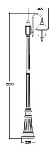 Наземный фонарь IP44 Oasis Light MADRID-COOPER 84309c/10 Bl (220V, фонарь)