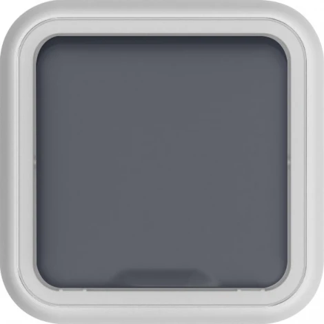 Розетка 1-я с защитной крышкой, 2К+З и шторками, накладная, цвет серый IP55 Donel W55 DIP18840