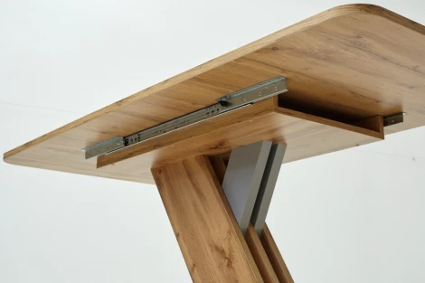 Обеденный стол M-City EXEL 140 Дуб Вотан/ Алюминий