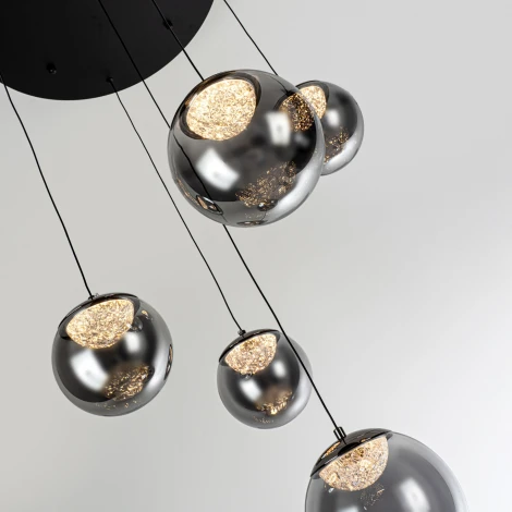 Подвесной светильник светодиодный с пультом с регулировкой цветовой температуры Modelux ML.2338.5 BK