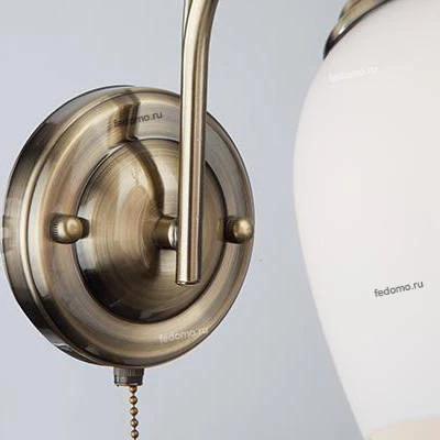 Бра Eurosvet Stefanie 30107/1 античная бронза (220V, выключатель)