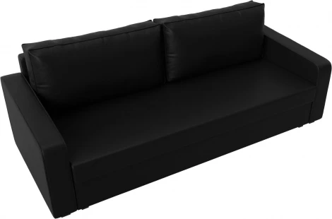 Диван прямой Лига-009 (Черный/Экокожа) Лига Диванов арт.118065