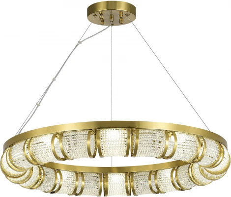 Подвесной светильник ST Luce Esme SL6011.303.01 Латунь/Прозрачный LED 1*50W (220V, на тросе, круглые)