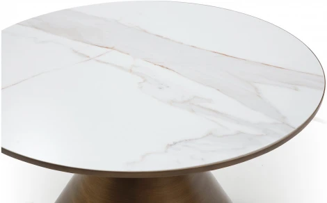 Стол журнальный ESF CT9346CI (D70) белый керамика (LIUJINBAI)/Керамика,Металл