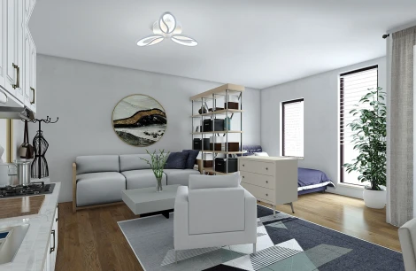 Люстра потолочная светодиодная Grain 10222/3 LED*46W White