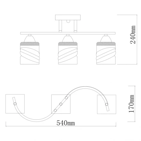 Потолочная люстра на штанге De City Тетро 673017003 (220V)
