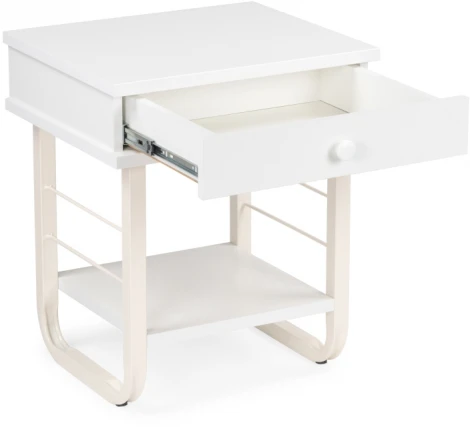 Прикроватная тумба Woodville Малгома белая 511606