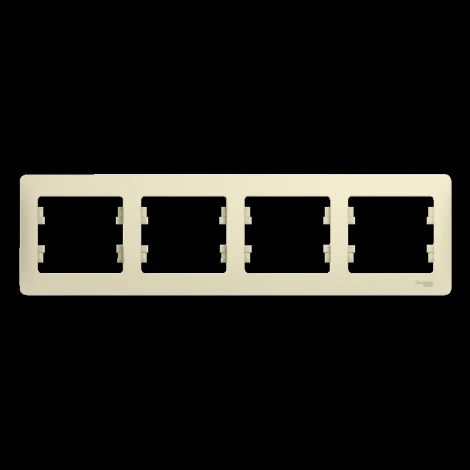 Рамка на 4 поста (бежевый) Systeme Electric GSL000204