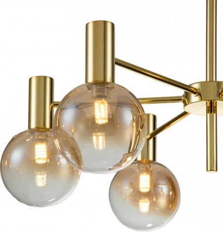 Люстра потолочная на штанге Collana V000220 (13015/6R Gold) (шар)