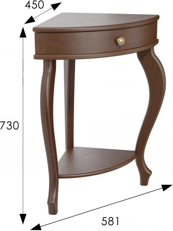 Консоль угловая Элегант орех Л от фабрики Mebelik