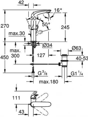 Смеситель Grohe Eurostyle New 23569003 для раковины