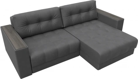 Диван угловой с декором Лига-049 НПБ Лига Диванов (Замша) арт.128479