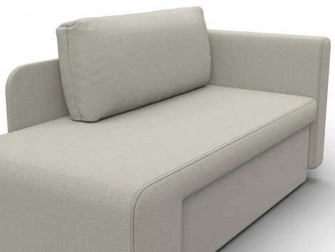 Кушетка Лига-097 (ДВП,ДСП,ЛДСП,Брус/Пластик/Рогожка/Бежевый) Лига Диванов 132570