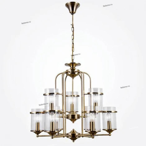 Подвесная люстра Eurosvet Consul 60040/9 античная бронза