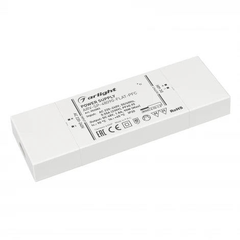Блок питания ARV-SP-48090-FLAT-PFC (48V, 1.8A, 90W) (Arlight, IP20 Пластик, 5 лет) 052082